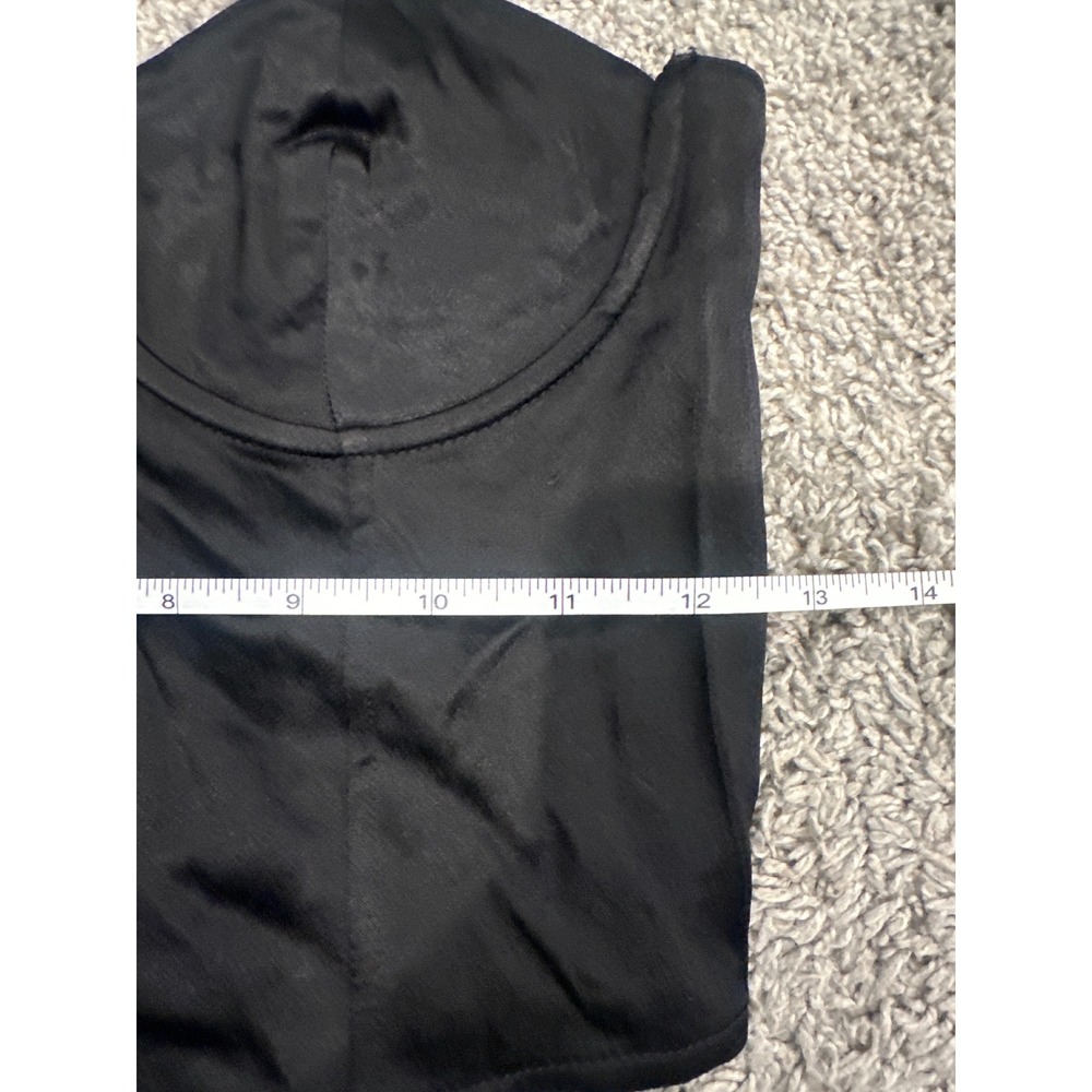 Zara Black Satin Bustier Crop Top Underwire Sweetheart Neckline NWT Size M - Picture 6 of 7